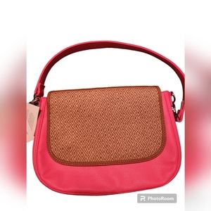 NWT Thirty One Shoulder Bag Purse Interchange Rattan Coral
